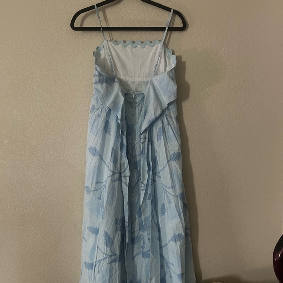 Juliet Dunn Tuckernuck Pale Blue Yie Back Midi Dress - Picture 5 of 8